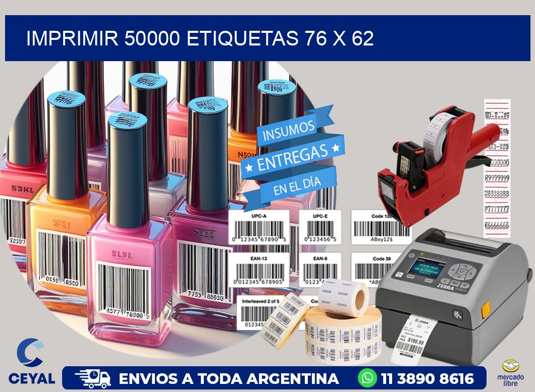 IMPRIMIR 50000 ETIQUETAS 76 x 62