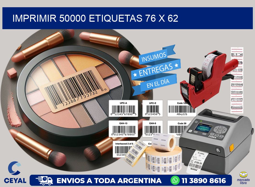 IMPRIMIR 50000 ETIQUETAS 76 x 62