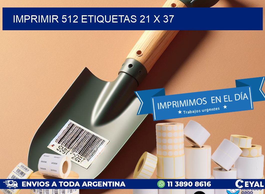 IMPRIMIR 512 ETIQUETAS 21 x 37