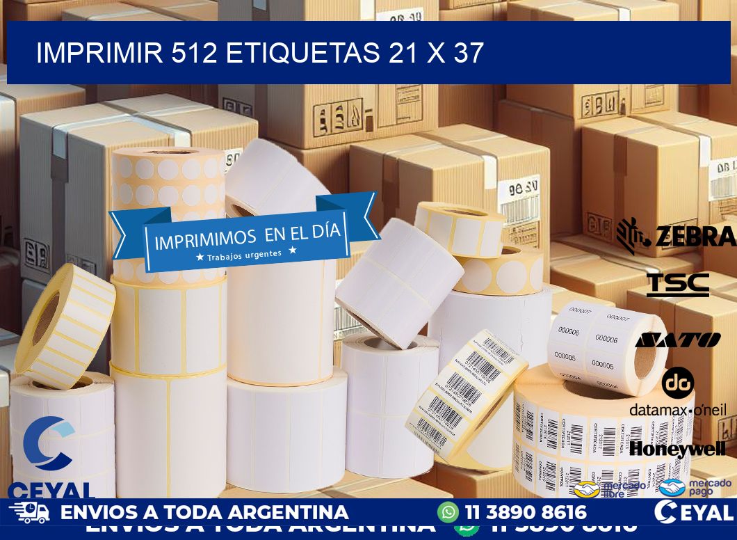 IMPRIMIR 512 ETIQUETAS 21 x 37