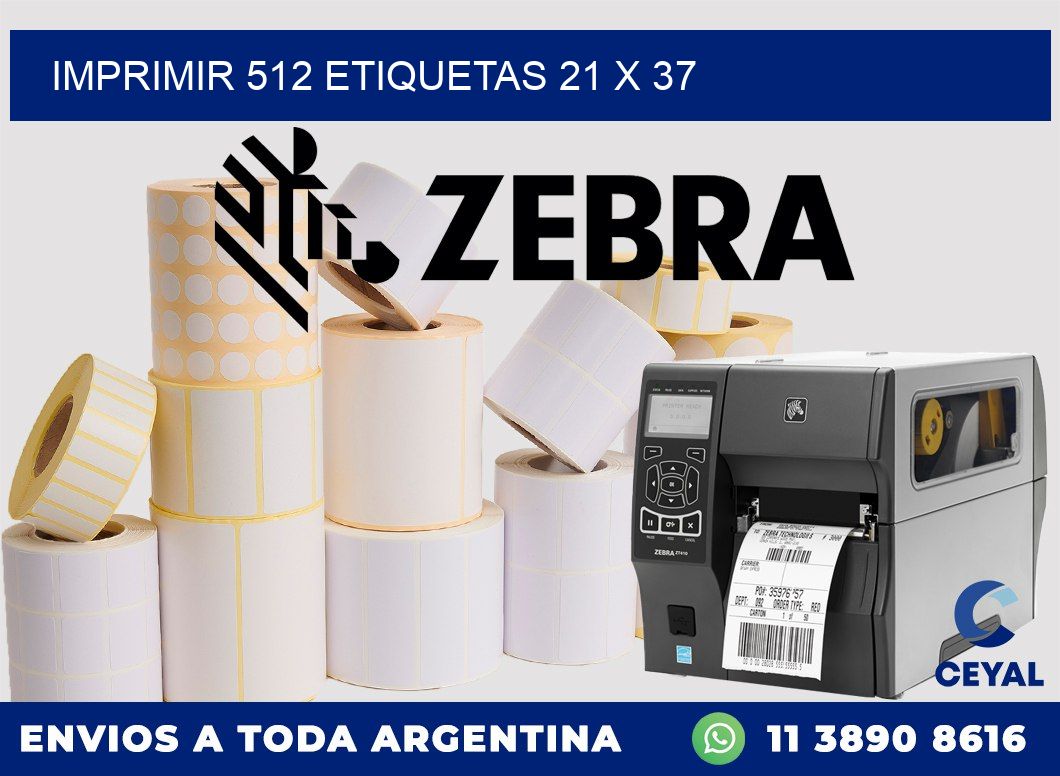 IMPRIMIR 512 ETIQUETAS 21 x 37