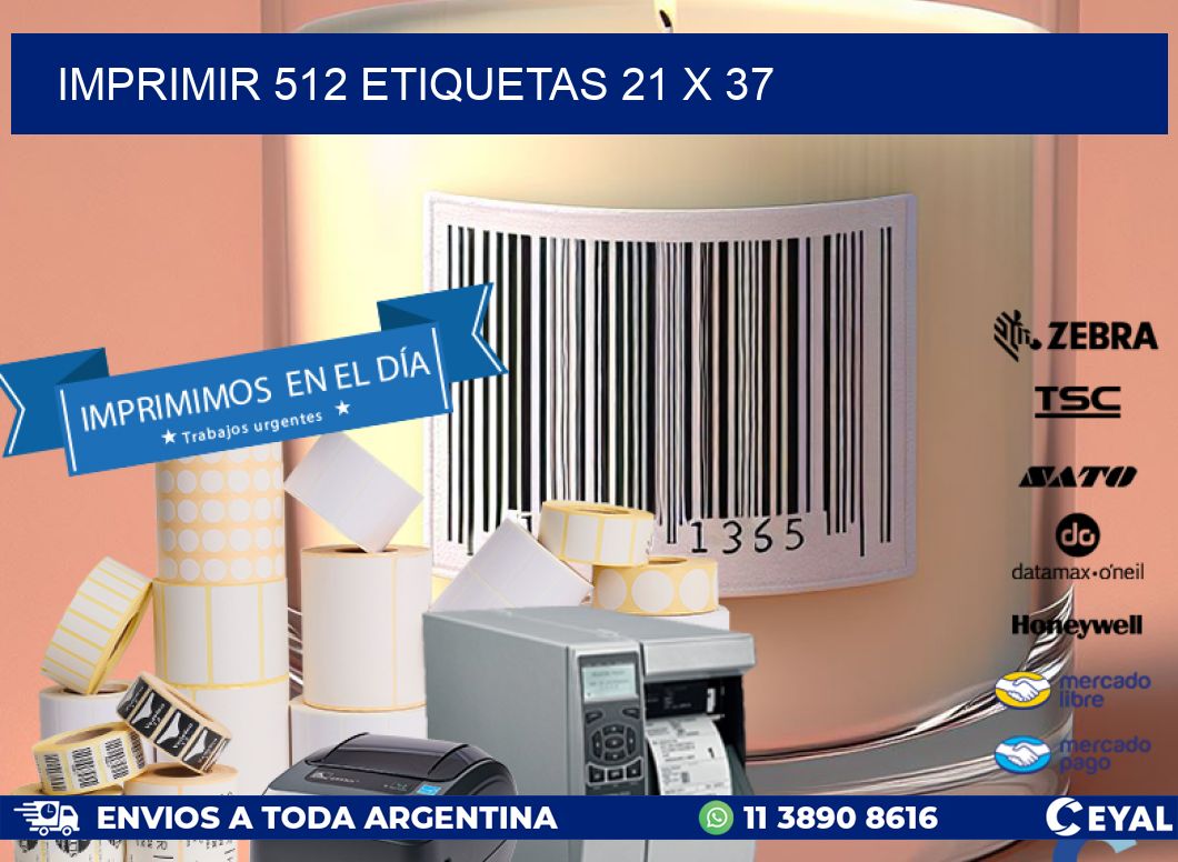 IMPRIMIR 512 ETIQUETAS 21 x 37