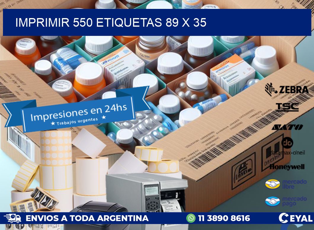 IMPRIMIR 550 ETIQUETAS 89 x 35