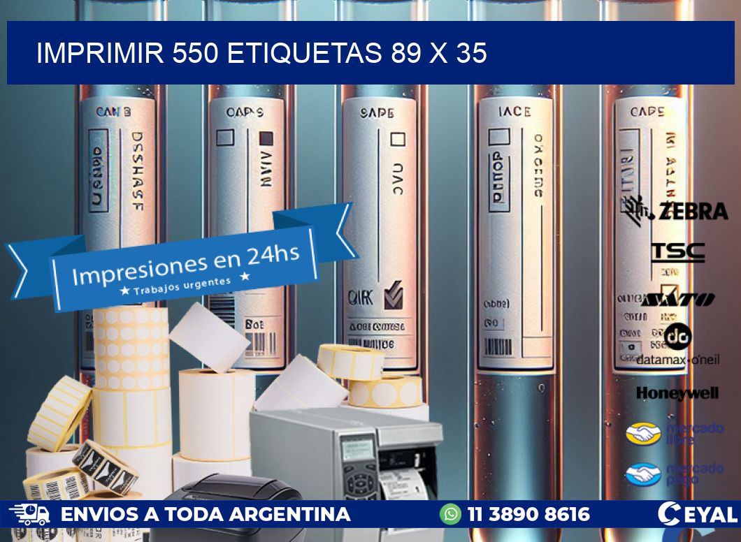 IMPRIMIR 550 ETIQUETAS 89 x 35