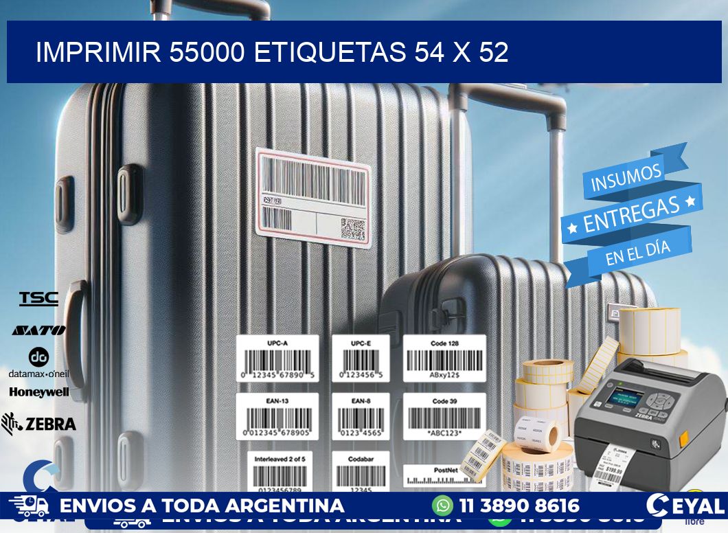 IMPRIMIR 55000 ETIQUETAS 54 x 52