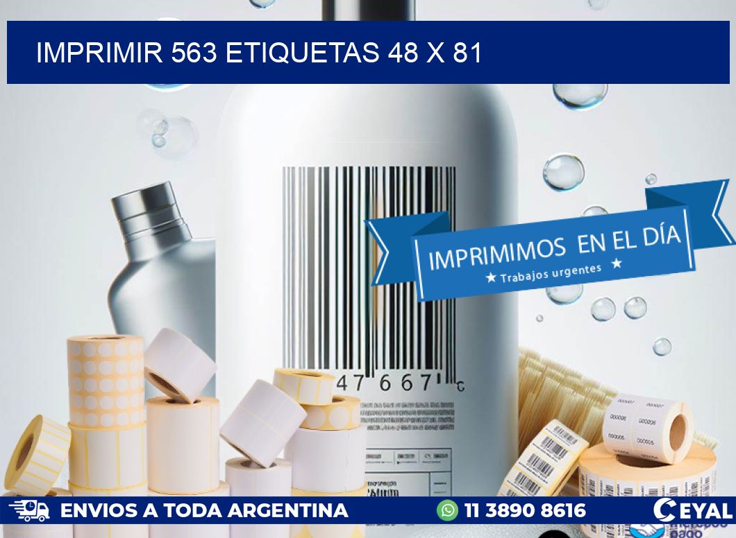 IMPRIMIR 563 ETIQUETAS 48 x 81