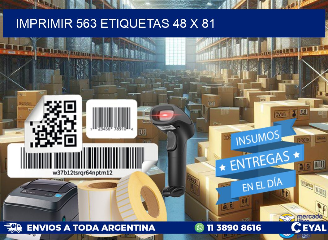 IMPRIMIR 563 ETIQUETAS 48 x 81