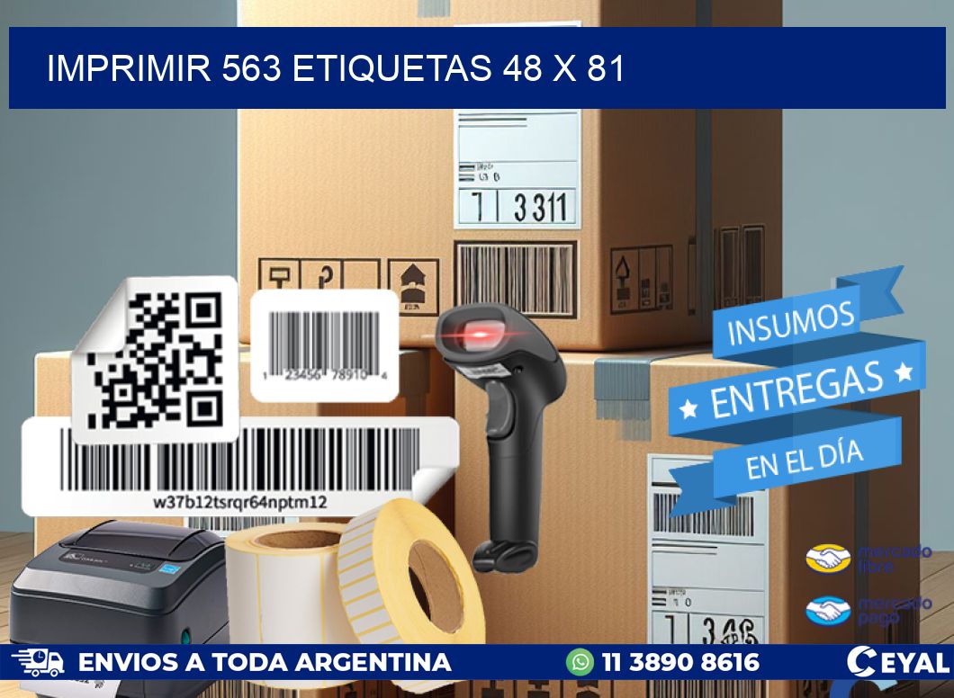 IMPRIMIR 563 ETIQUETAS 48 x 81