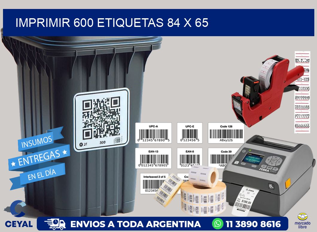 IMPRIMIR 600 ETIQUETAS 84 x 65