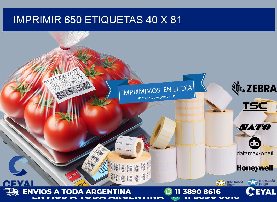 IMPRIMIR 650 ETIQUETAS 40 x 81