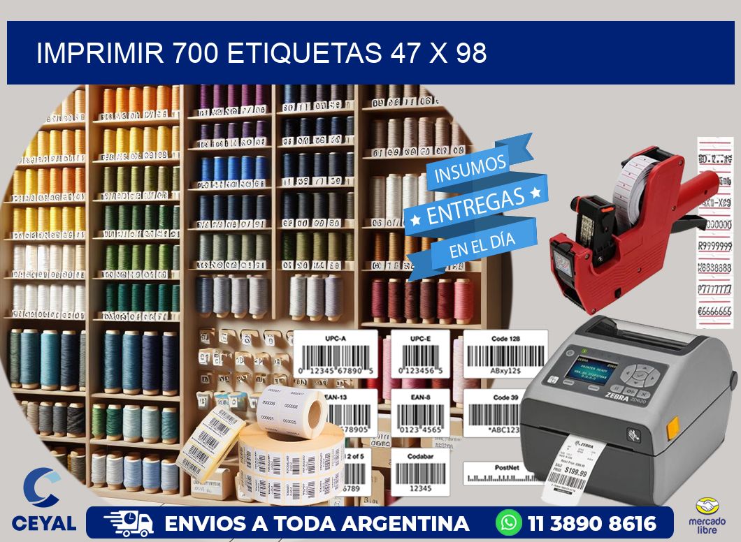 IMPRIMIR 700 ETIQUETAS 47 x 98