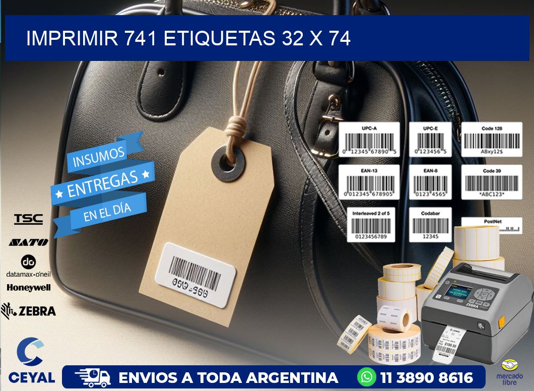 IMPRIMIR 741 ETIQUETAS 32 x 74