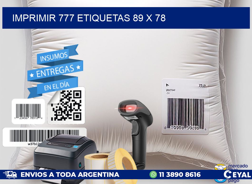 IMPRIMIR 777 ETIQUETAS 89 x 78