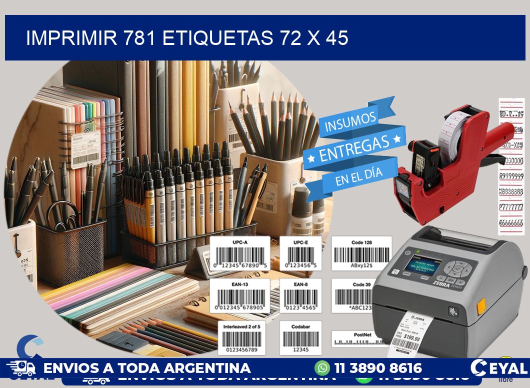 IMPRIMIR 781 ETIQUETAS 72 x 45