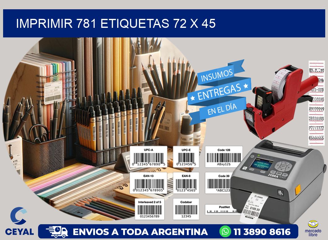 IMPRIMIR 781 ETIQUETAS 72 x 45