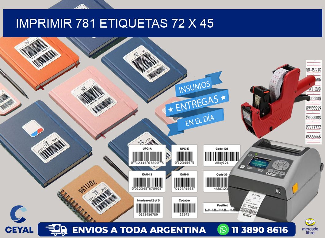 IMPRIMIR 781 ETIQUETAS 72 x 45