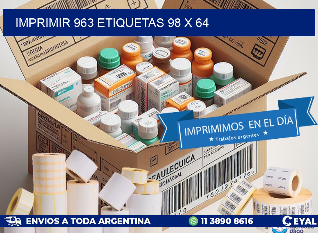 IMPRIMIR 963 ETIQUETAS 98 x 64