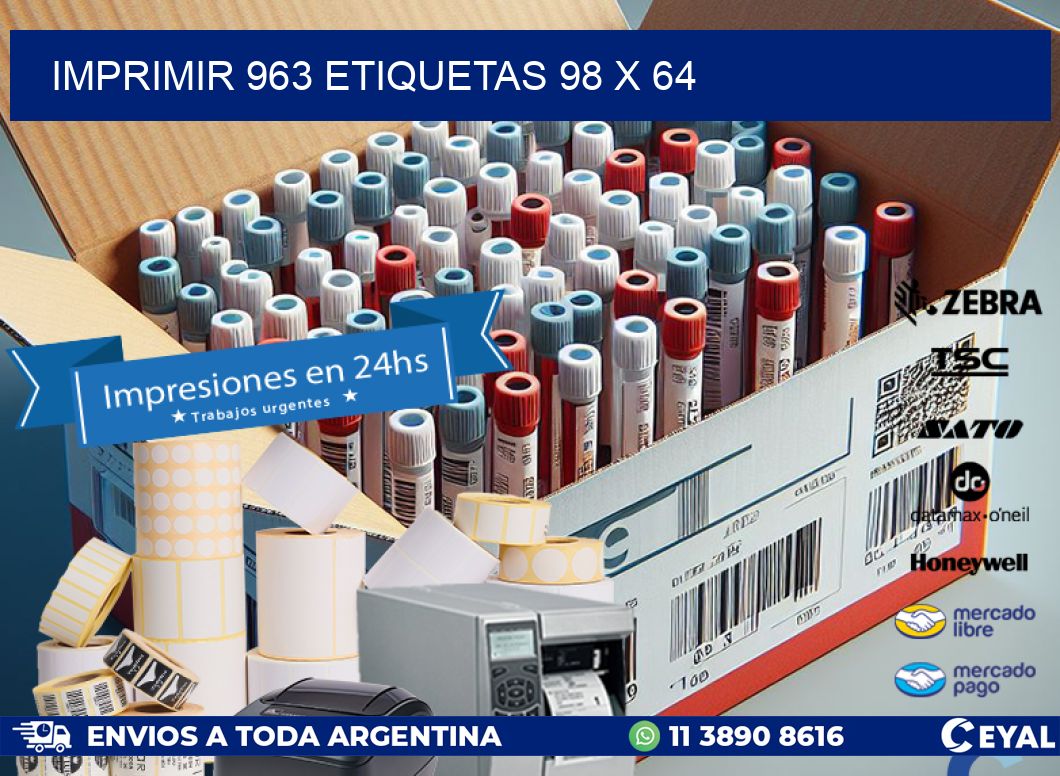 IMPRIMIR 963 ETIQUETAS 98 x 64