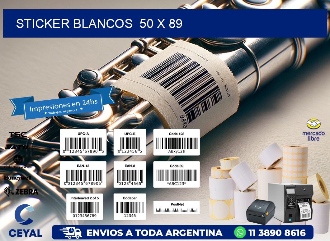 STICKER BLANCOS  50 x 89