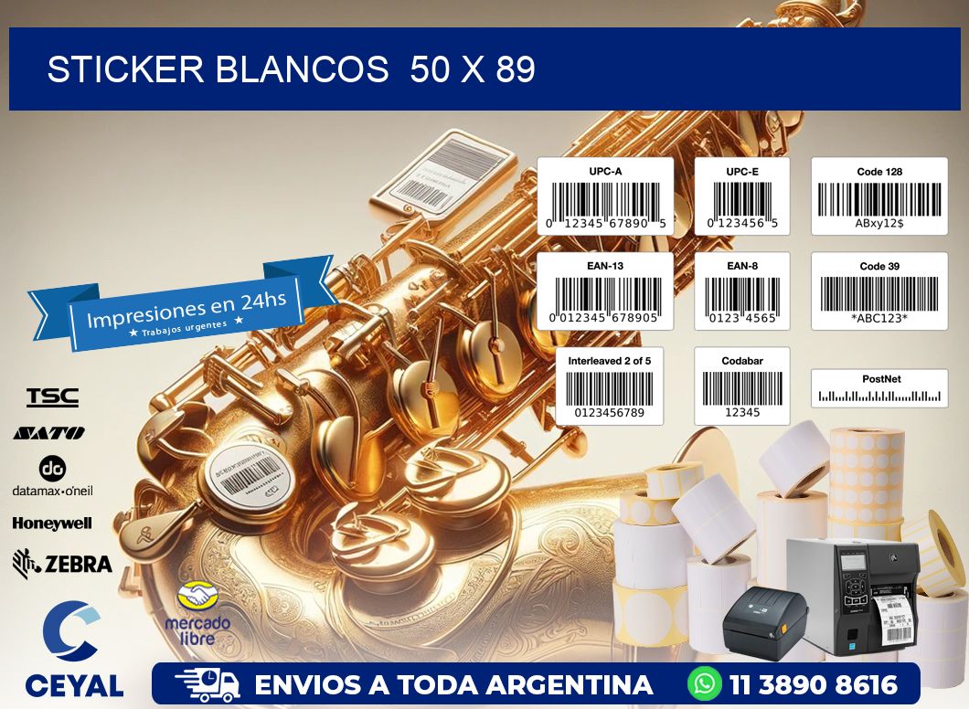 STICKER BLANCOS  50 x 89