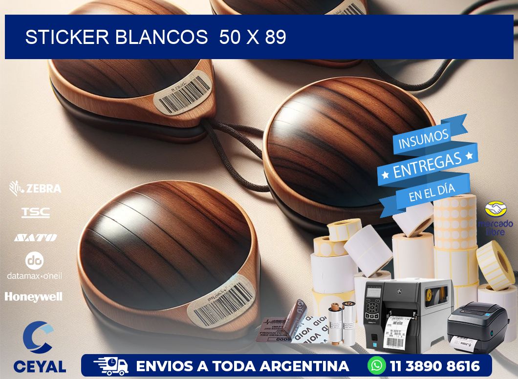 STICKER BLANCOS  50 x 89