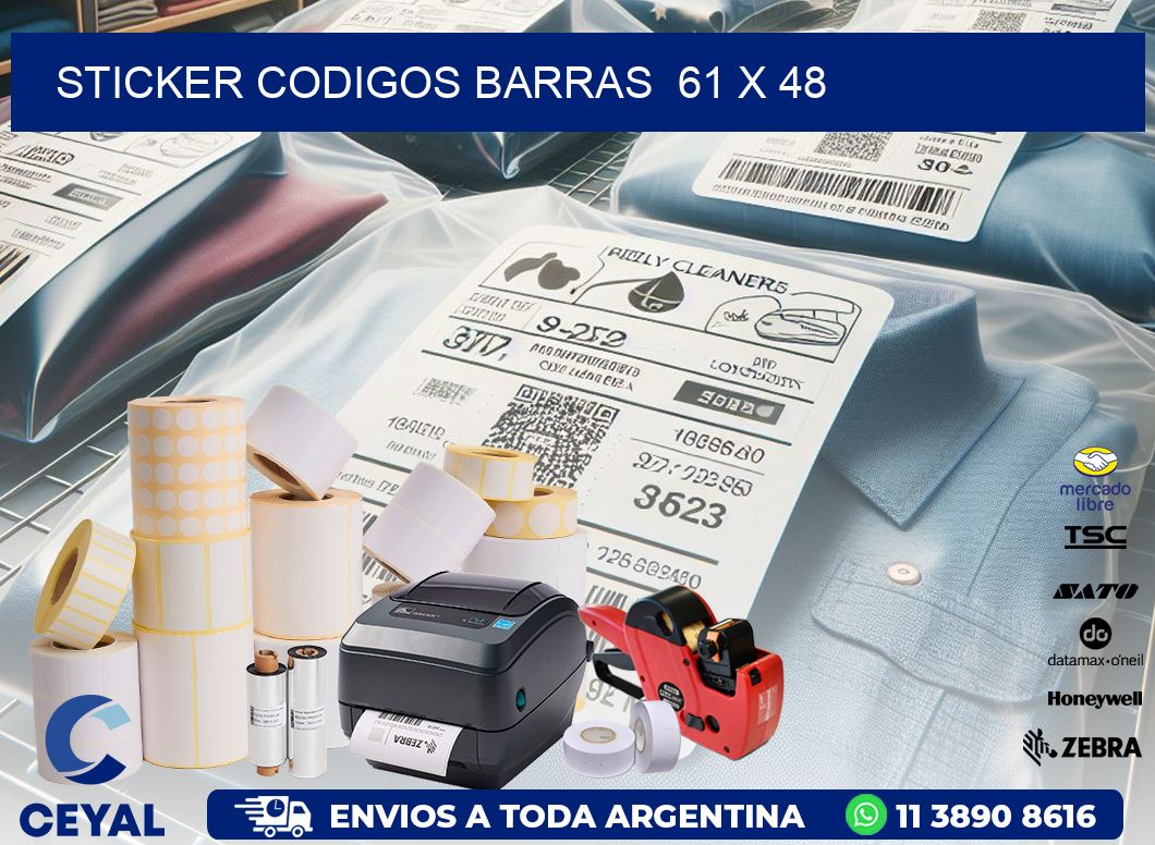 STICKER CODIGOS BARRAS  61 x 48