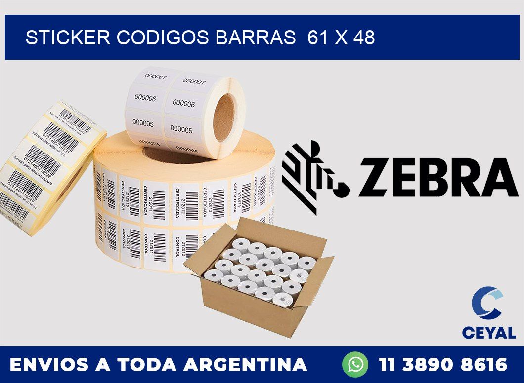 STICKER CODIGOS BARRAS  61 x 48