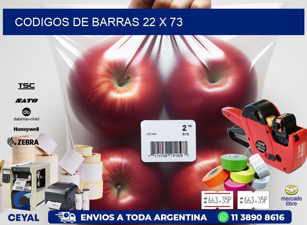 codigos de barras 22 x 73