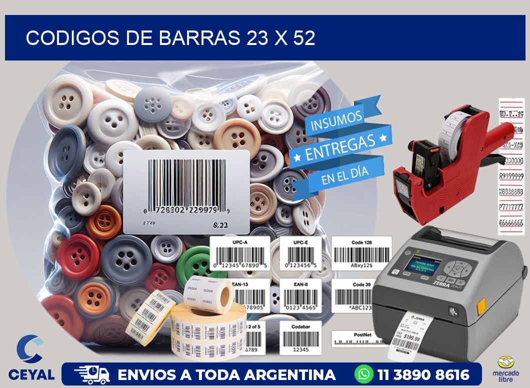 codigos de barras 23 x 52