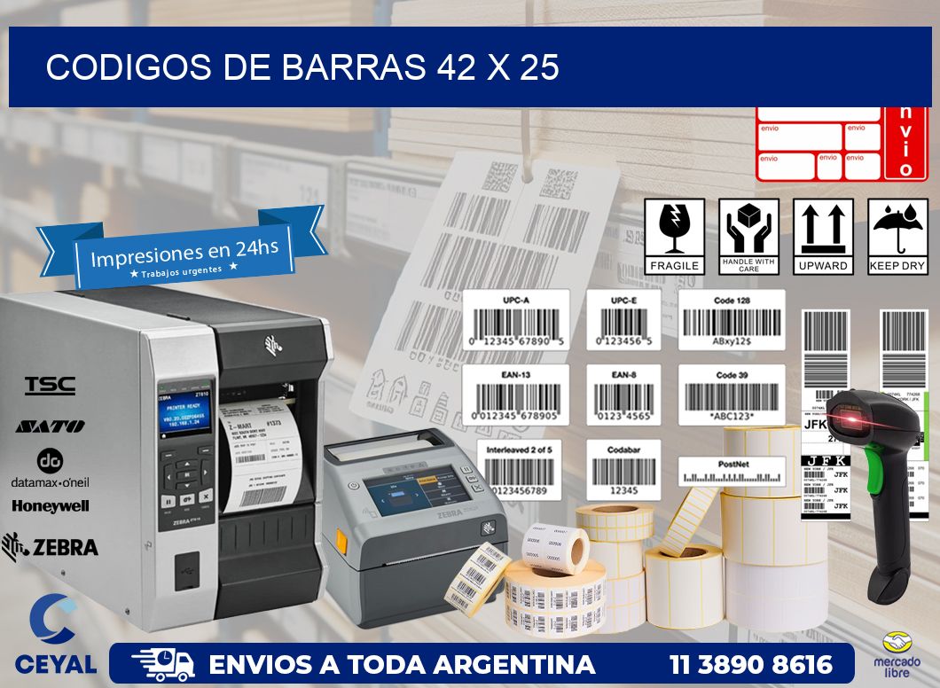 codigos de barras 42 x 25