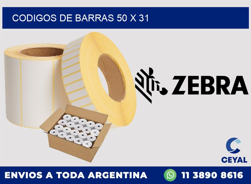 codigos de barras 50 x 31