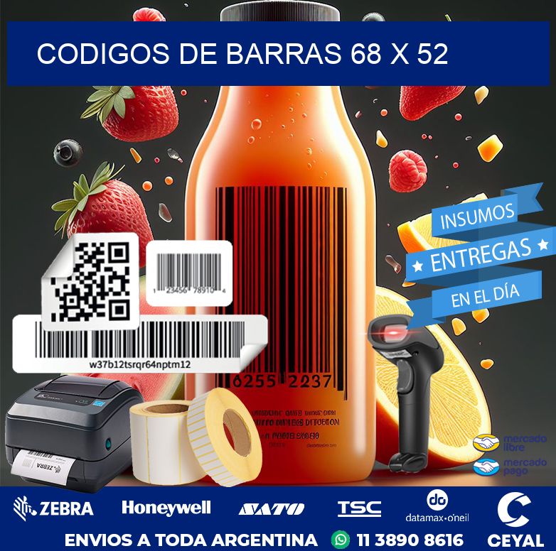 codigos de barras 68 x 52