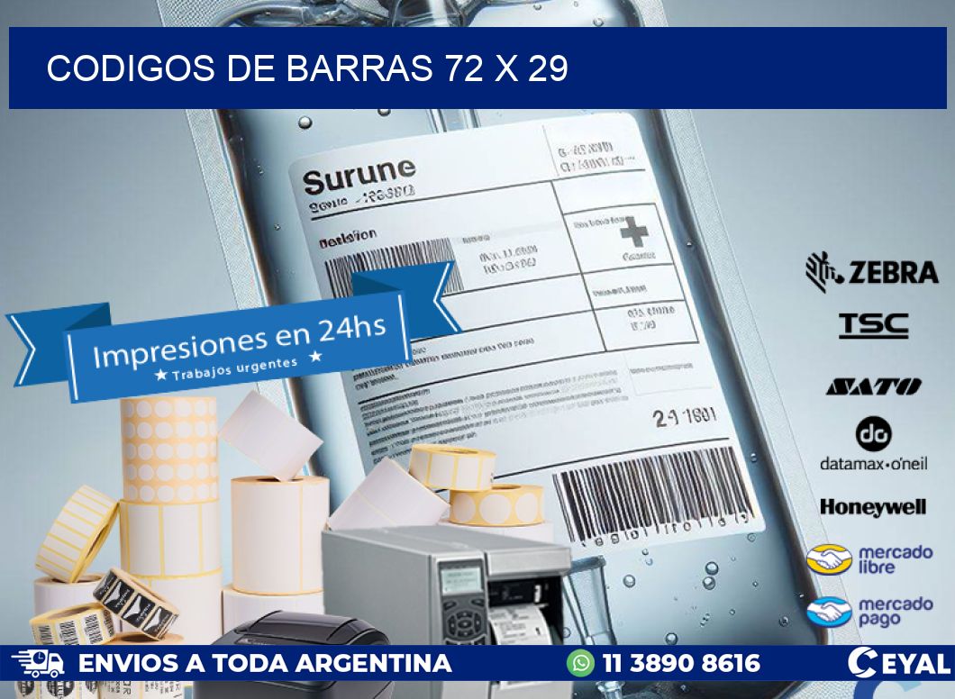 codigos de barras 72 x 29