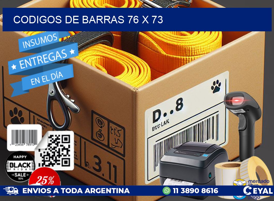 codigos de barras 76 x 73