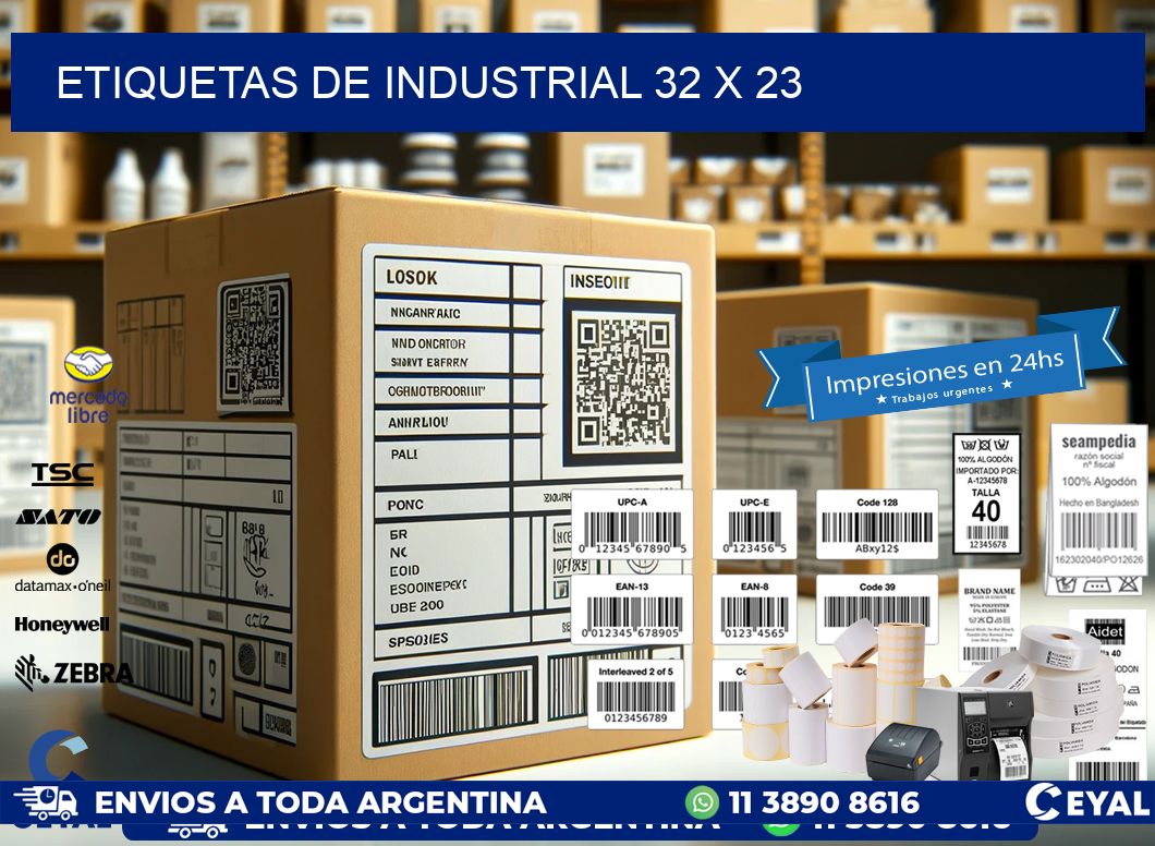 etiquetas de industrial 32 x 23