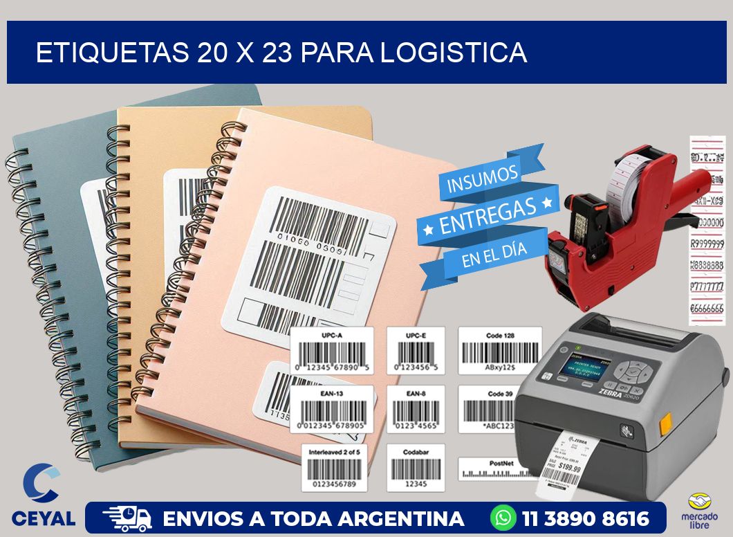 ETIQUETAS 20 x 23 PARA LOGISTICA