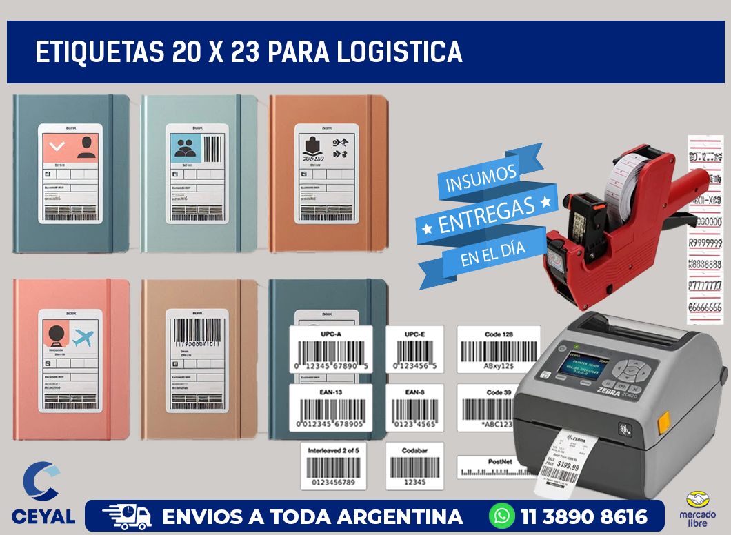 ETIQUETAS 20 x 23 PARA LOGISTICA