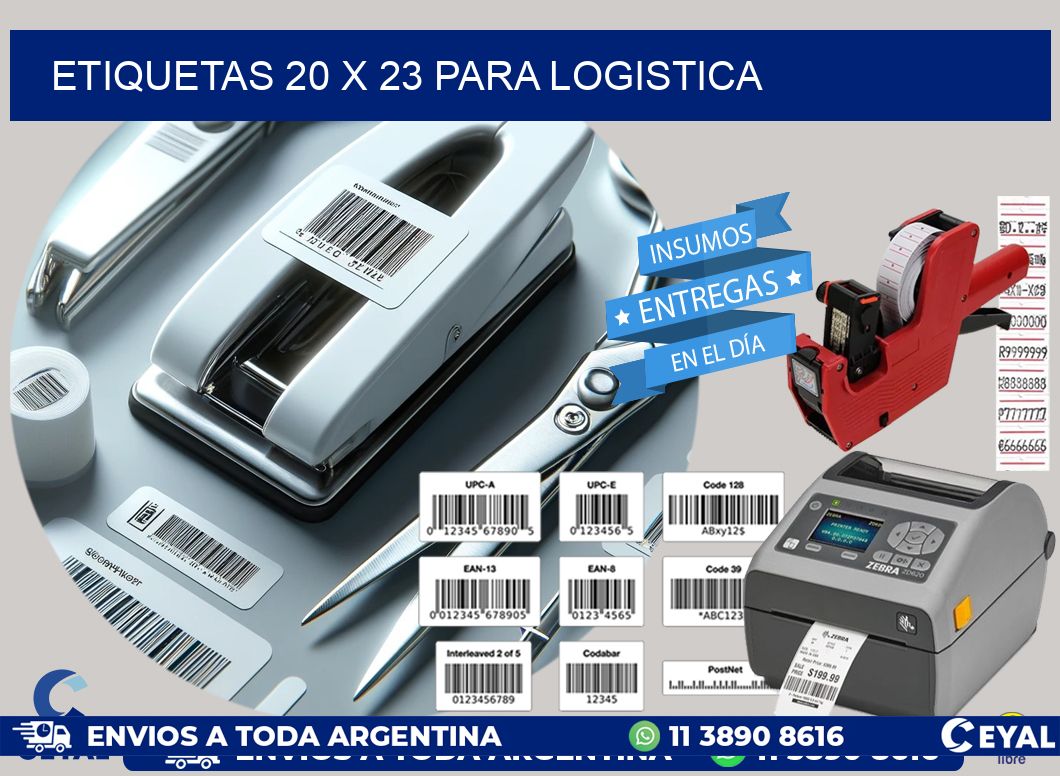 ETIQUETAS 20 x 23 PARA LOGISTICA