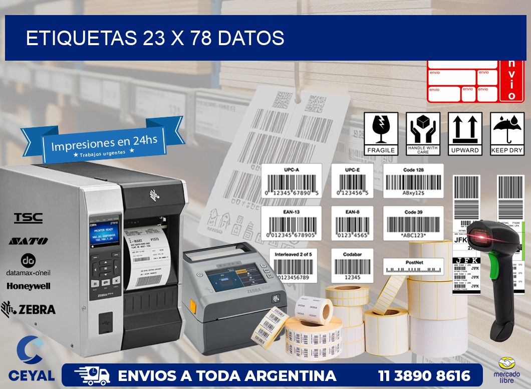 ETIQUETAS 23 x 78 DATOS