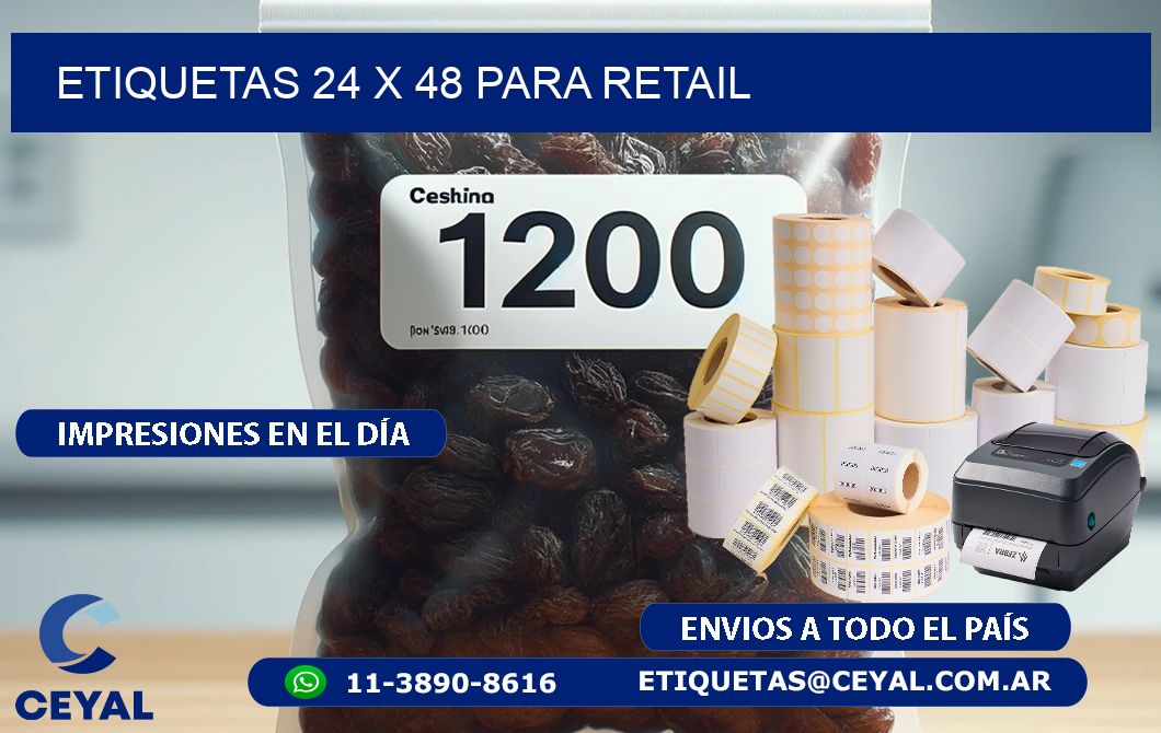 ETIQUETAS 24 x 48 PARA RETAIL