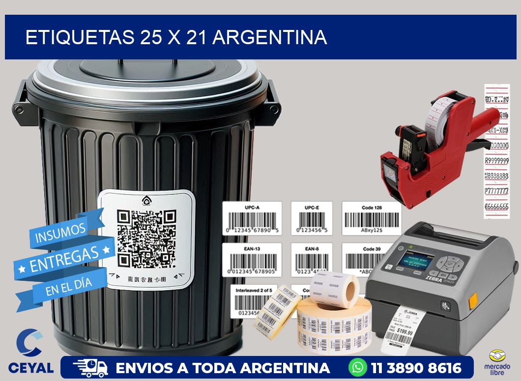 ETIQUETAS 25 x 21 ARGENTINA