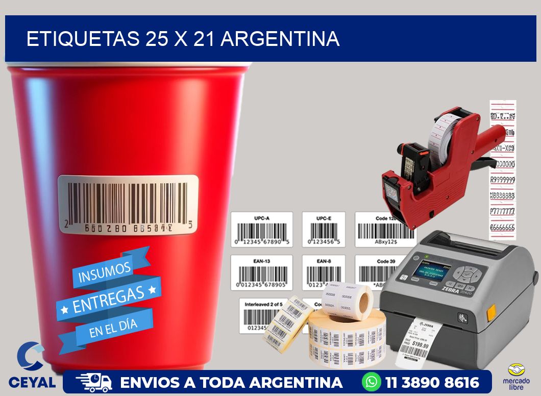 ETIQUETAS 25 x 21 ARGENTINA