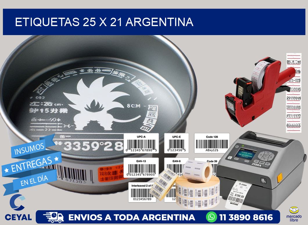 ETIQUETAS 25 x 21 ARGENTINA