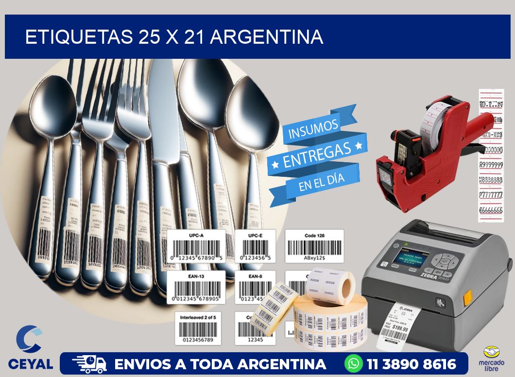 ETIQUETAS 25 x 21 ARGENTINA