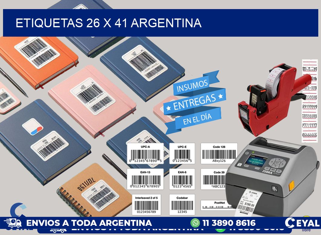 ETIQUETAS 26 x 41 ARGENTINA