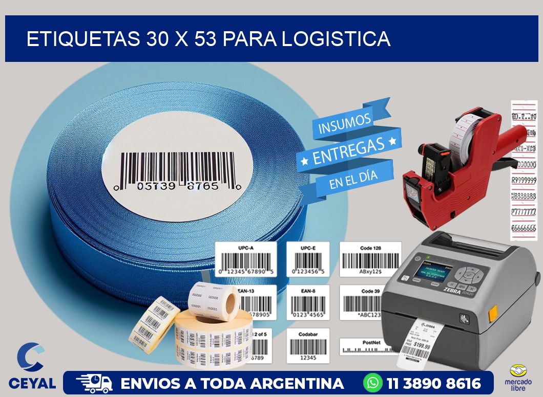 ETIQUETAS 30 x 53 PARA LOGISTICA