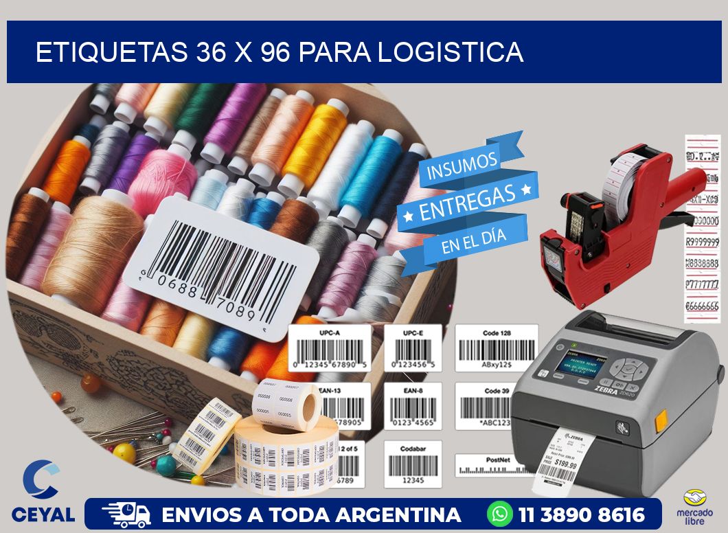 ETIQUETAS 36 x 96 PARA LOGISTICA