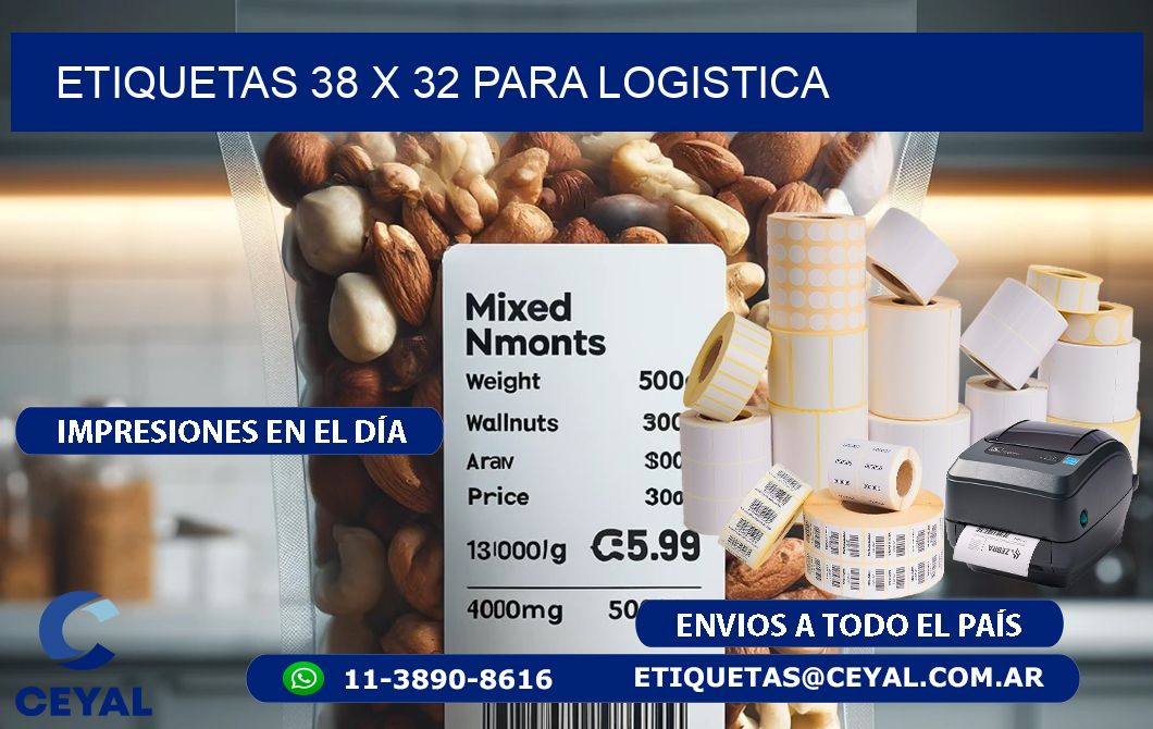 ETIQUETAS 38 x 32 PARA LOGISTICA