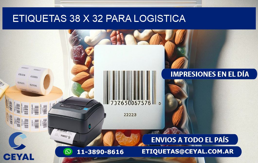 ETIQUETAS 38 x 32 PARA LOGISTICA