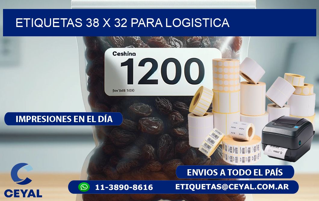 ETIQUETAS 38 x 32 PARA LOGISTICA